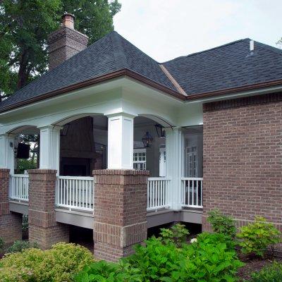 Angled view of outdoor living area   